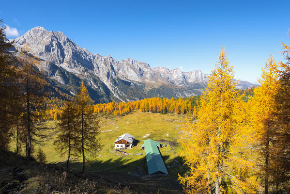 Flavona mountain hut
Europe, Italy, Trentino, Non valley, Trento Province