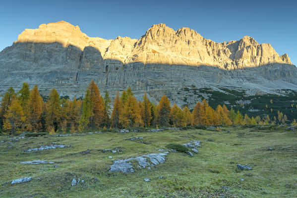 Campa group mountain at sunset
Europe, Italy, Trentino, Non valley, Trento province