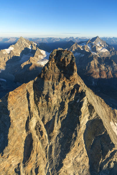 Aerial view of Matterhorn, Zermatt, canton of Valais, Switzerland