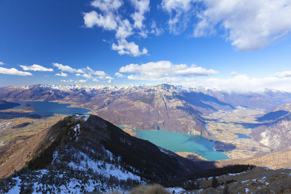 Lake Como and Valchiavenna seen from top of Monte Brusada, Sondrio province, Lower Valtellina, Lombardy, Italy