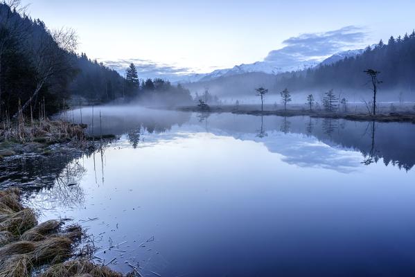 The calm of dusk. Pian di Gembro. Aprica. Valcamonica. Valtellina. Lombardy. Italy. Europe