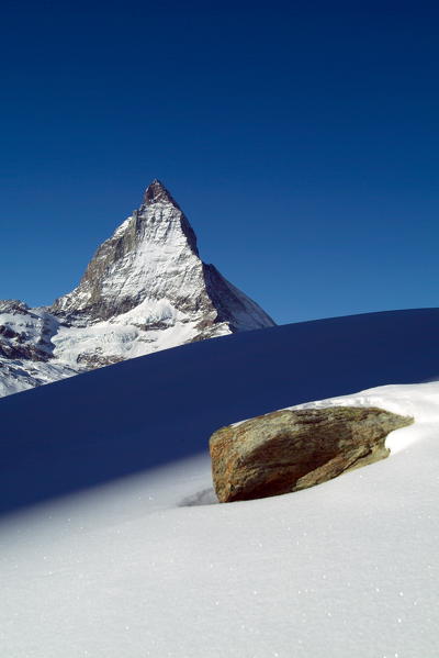 The top of the Matterhorn from the Gornergrat station in the canton of Valais, Switzerland Europe