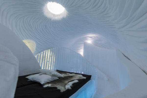 Art suite, Ice Hotel, Jukkasjarvi, Kiruna, Norrbotten County, Lapland, Sweden