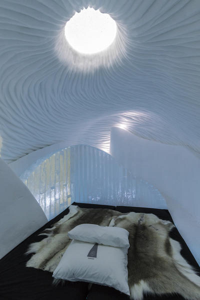 Art suite, Ice Hotel, Jukkasjarvi, Kiruna, Norrbotten County, Lapland, Sweden