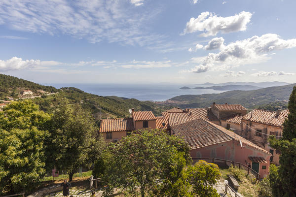 Old village of Marciana on the hills of Monte Capanne, Marciana, Elba Island, Livorno Province, Tuscany, Italy