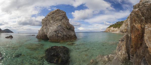 Turquoise sea, Sant'Andrea Beach, Marciana, Elba Island, Livorno Province, Tuscany, Italy