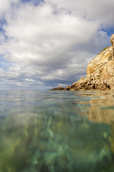 Turquoise sea, Sant'Andrea Beach, Marciana, Elba Island, Livorno Province, Tuscany, Italy