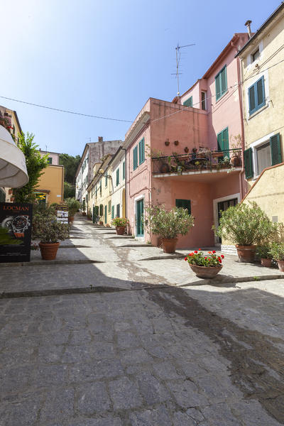 Ancient alley, Marina Di Campo, Elba Island, Livorno Province, Tuscany, Italy