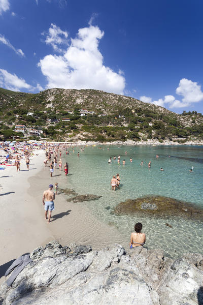 People at Fetovaia Beach, Campo nell'Elba, Elba Island, Livorno Province, Tuscany, Italy