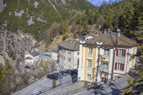 The spa complex called Bagni Vecchi of Bormio Upper Valtellina Lombardy Italy 