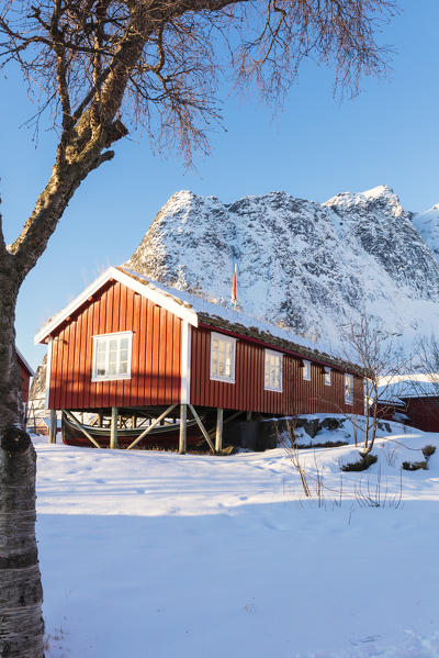 Traditional hut (Rorbu), Reine, Lofoten Islands, Norway