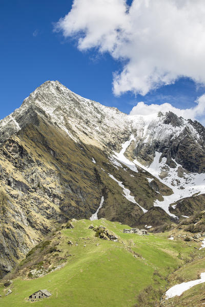 View of the Monte Tagliaferro and the Campo Alp (Alagna Valsesia, Valsesia, Vercelli province, Piedmont, Italy, Europe)