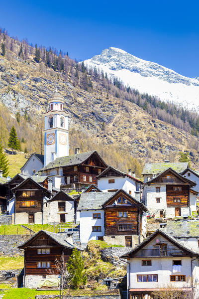 Village of Bosco Gurin, Vallemaggia, Canton of Ticino, Switzerland, Europe.