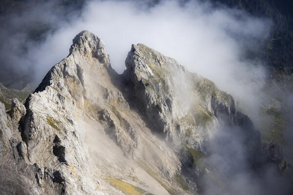 Pizzo Arera from above. Prealpi Orobie. Serina valley,  Lombardy, Italy, Europe.