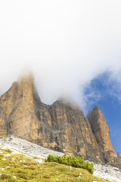 Three Peaks of Lavaredo. Dolomites of Sesto / Sexten, Province of Belluno, Veneto, Italy,  Europe.