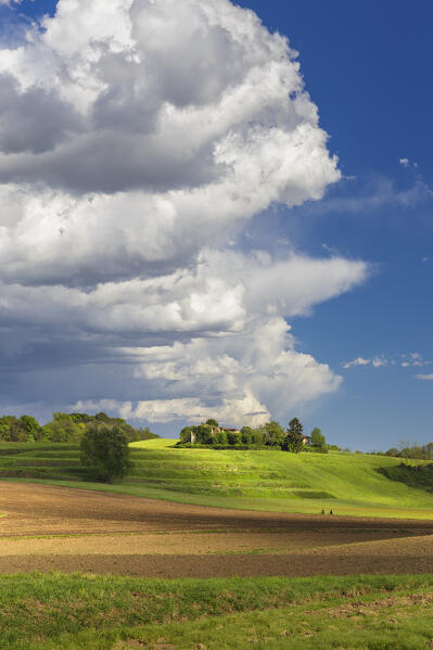 The green hills of Santa Naga in a summer time. Cantù, Brianza, Como province, Lombardy, Italy, Europe
