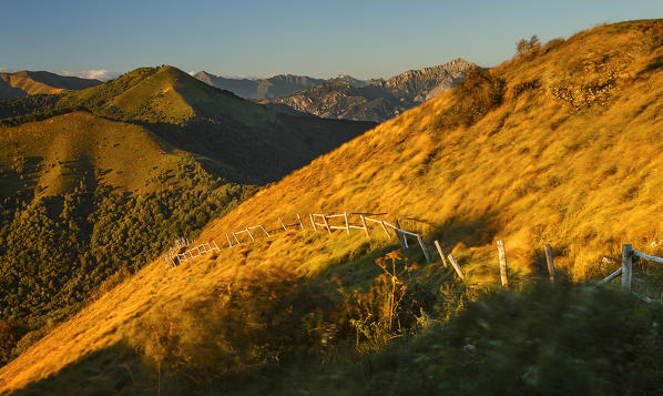 Sunset on Lombardy Prealps, Como province, Lombardy, Italy, Europe