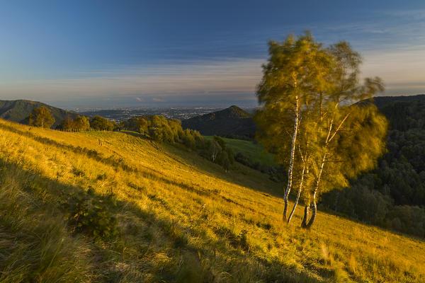 Windy sunset over Colma di Sormano, Como province, Lombardy, Italy, Europe