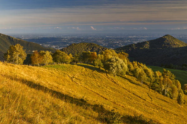 Sunset over Colma di Sormano, Como province, Lombardy, Italy, Europe