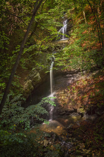 Woods and waterfalls of Brembana valley, Bergamo province, Lombardy, Italy, Europe