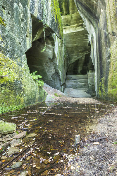 Cave of molera stone, valle del lanza, Malnate, Varese province, Lombardy, Italy, Europe