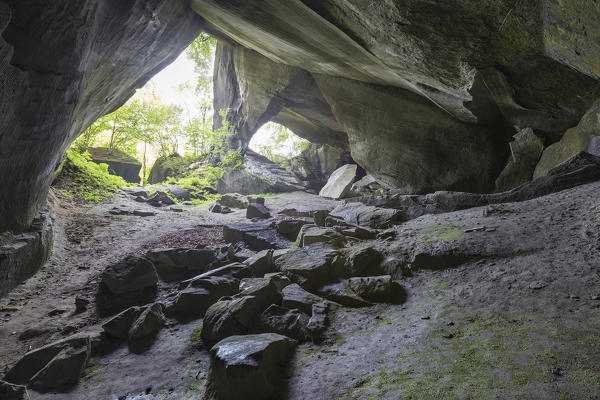Cave of molera stone, valle del lanza, Malnate, Varese province, Lombardy, Italy, Europe