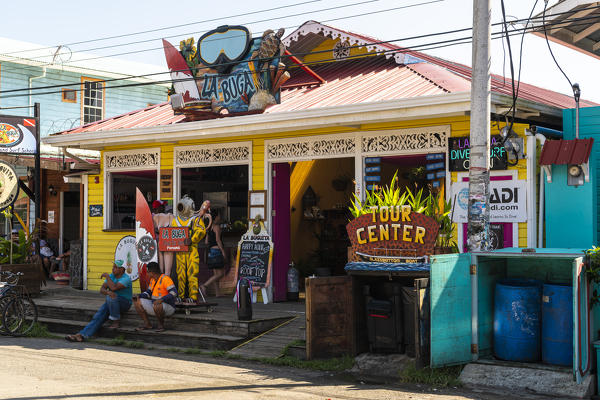 Building in the streets of Bocas Town. Bocas Del Toro, Panama, Central America