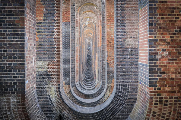Architectural details of Ouse valley viaduct (Balcombe viaduct), West Sussex, England, UK