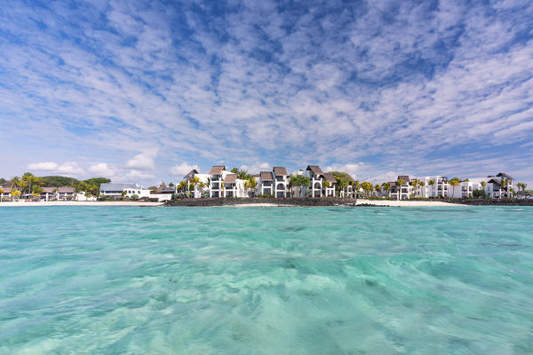a touristic village near the Ile aux Cerfs in winter time, Mauritius, Indian Ocean, Africa