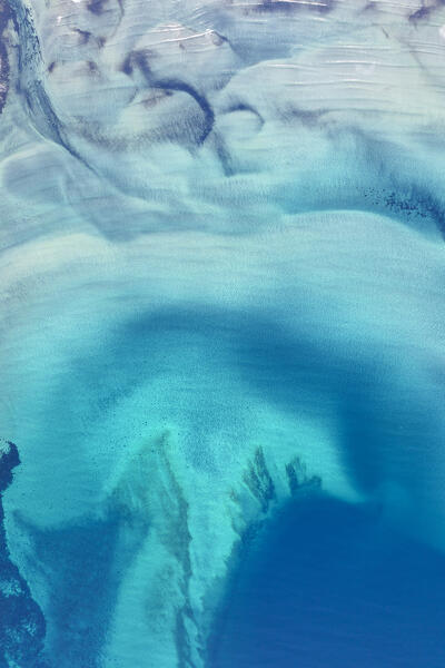 Aerial view taken from the drone of a sea colors, Senja, Norway, Europe