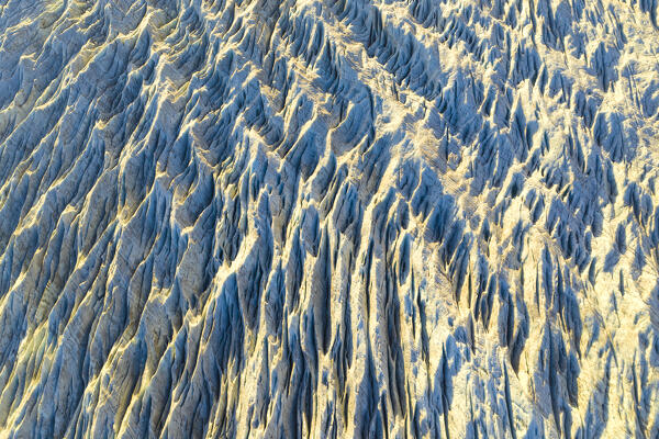 aerial abstract view, taken by drone, of icelandic coloured surface during an autumn day, Iceland, Europe