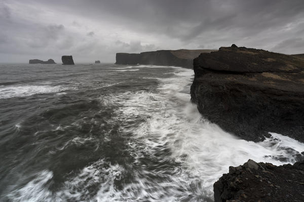 Beach of Reynisfjara, Vik ì Myrdal, Sudurland, south Iceland, Iceland, Europe.