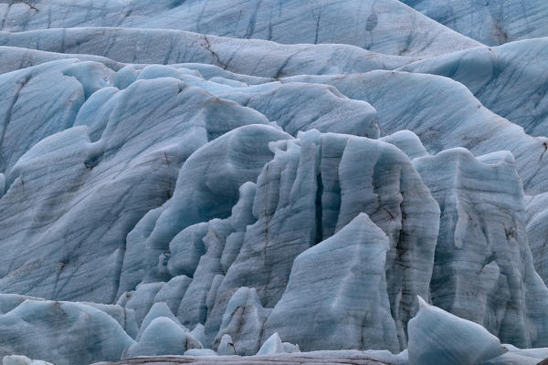 Block of ice at Svínafellsjökull Glacier, Austurland, Eastern Iceland, Iceland, Europe.
