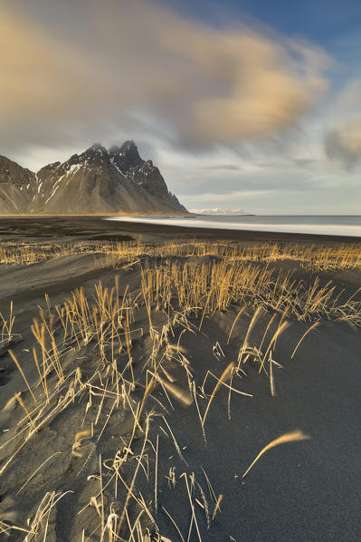 sunset at Vestrahorn mountain, Stokksnes, Eastern Iceland, Europe