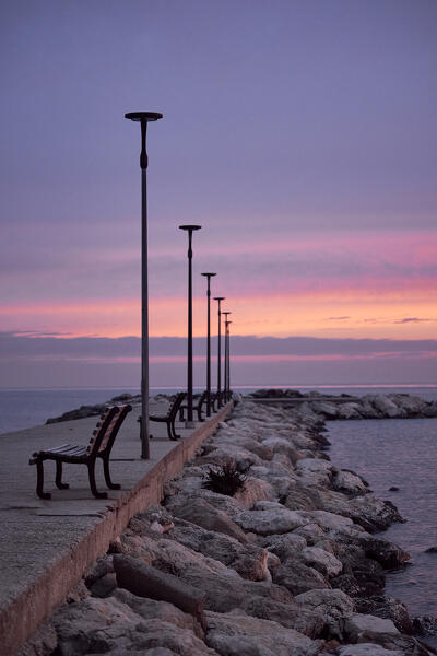 Fano pink sunrise, Pesaro Urbino, Le Marche, Italy                     