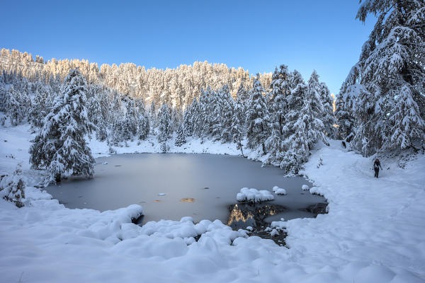 Casera lake in Livrio valley, Orobie alps, Lombardy, Italy