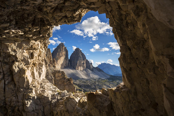 A frame of Tre Cime di Lavaredo, Dobbiaco, Bolzano, Trentino Alto Adige, Italy, Western Europe