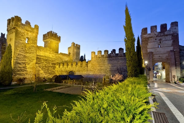 The Scaligero castle in Lazise on Lake Garda. Verona province, Veneto, Italy, Europe.