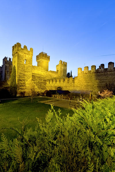 The Scaligero castle in Lazise. Verona province, Veneto, Italy, Europe.