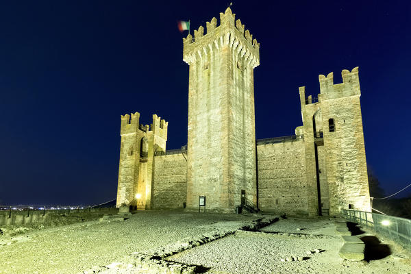 The Scaligero castle at Valeggio sul Mincio. Verona province, Veneto, Italy, Europe.