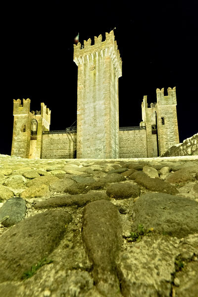 The parade ground of the Scaligero castle at Valeggio sul Mincio. Verona province, Veneto, Italy, Europe.