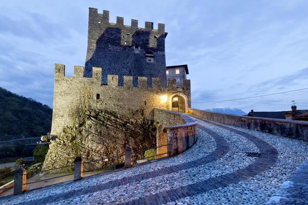 The ancient castle of Tenno. Trento province, Trentino Alto-Adige, Italy, Europe.