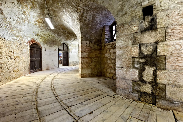 Internal environments of Fort Wohlgemuth. Rivoli Veronese, Verona province, Veneto, Italy, Europe.