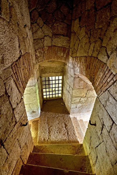 Stairs and corridors of Fort Hlawaty. Ceraino, Verona province, Veneto, Italy, Europe.