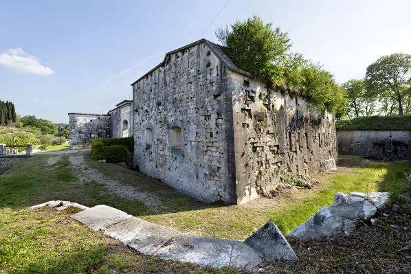 Fort Degenfeld was built by the Habsburg Empire in the 19th century. Pastrengo, Verona province, Veneto, Italy, Europe.