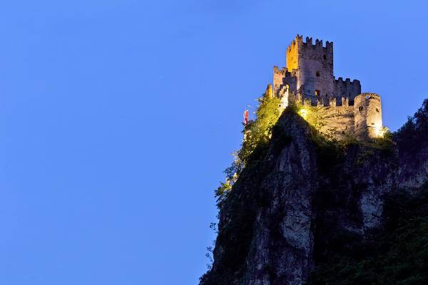 Haderburg, the inaccessible castle of Salorno. Bolzano province, Trentino Alto-Adige, Italy, Europe.