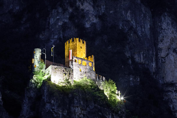 The picturesque castle of Salorno. Bolzano province, Trentino Alto-Adige, Italy, Europe.