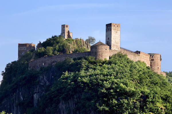 The Firmiano castle is the main headquarters of the Messner Mountain Museum of the famous South Tyrolean climber Reinhold Messner. Bolzano, Trentino Alto-Adige, Italy, Europe.