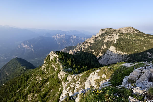 The battlefield of Mount Ortigara: on the left the Austro-Hungarian 