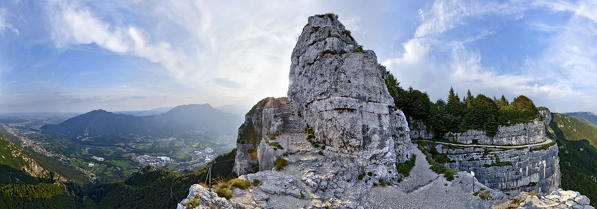 Mount Cengio was the scene of bloody battles during the Great War and is considered a sacred area of Italy. Asiago plateau, Vicenza province, Veneto, Italy, Europe.